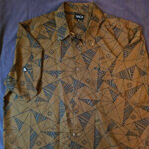 3XL Tanoa brown button-down shirt